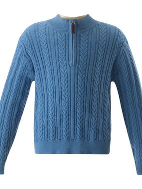 Rachel Riley Cable Knit Half-Zip Sweater